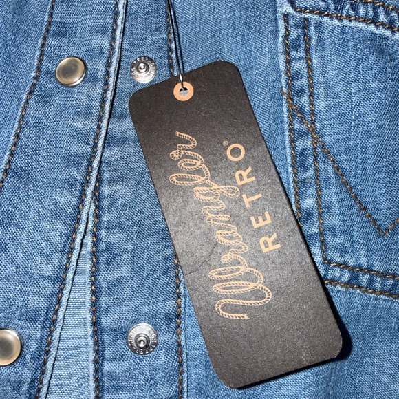 Wrangler Blue Denim Shirt - Picture 3 of 5